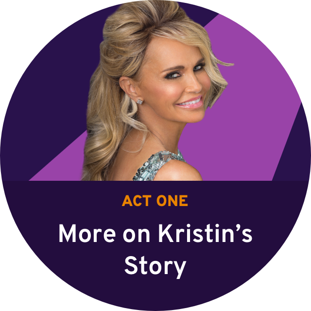 Image of Kristin Chenoweth looking over shoulder